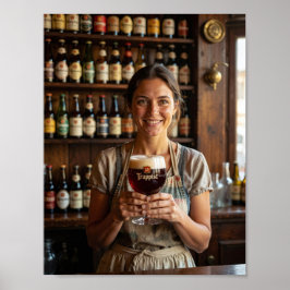 Belgisches Tavern-Wärme- und Willkommensplakat Poster