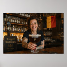 Belgisches Tavernenschild der Bardame