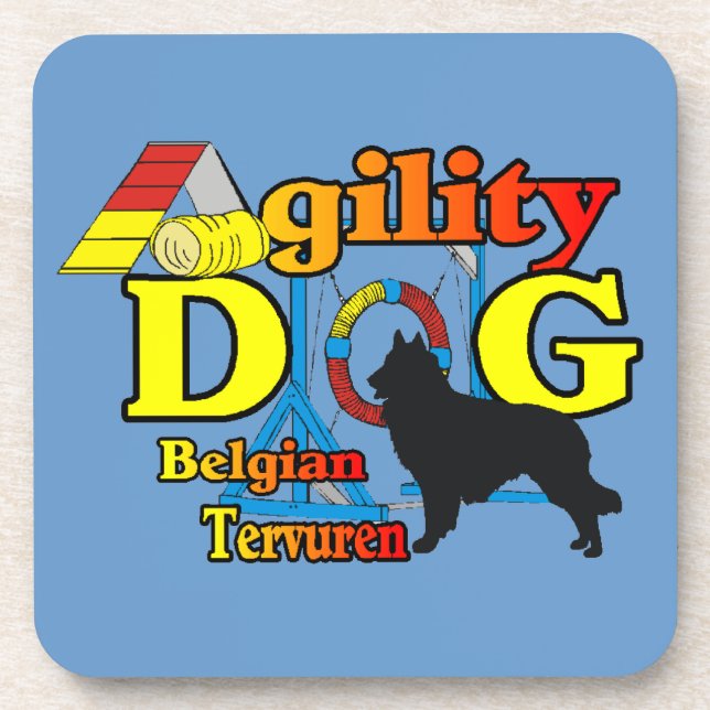 Belgisches Tervuren-Agility Untersetzer (Vorderseite)