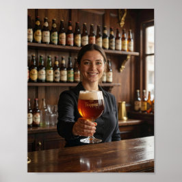 Belgisches Trappisten-Taverne Willkommensposter Poster
