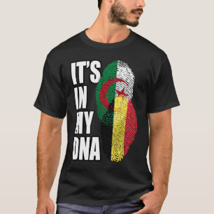 belgisches und algerisches Misch-DNA-Flaggengebiet T-Shirt