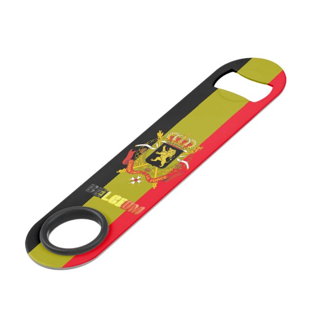 belgisches Wappen Speed Flaschenöffner (Vorderseite Schrägansicht)