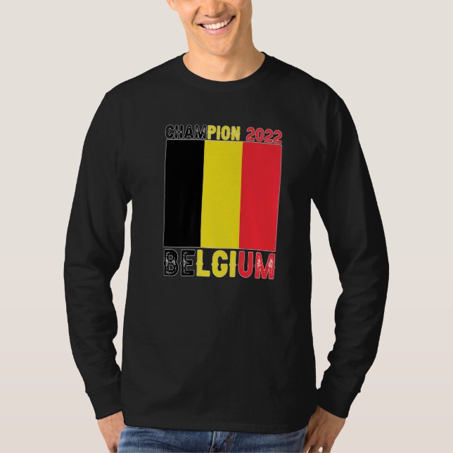 Belgium Champion Belgium Soccer Fan  2022 T-Shirt (Vorderseite)
