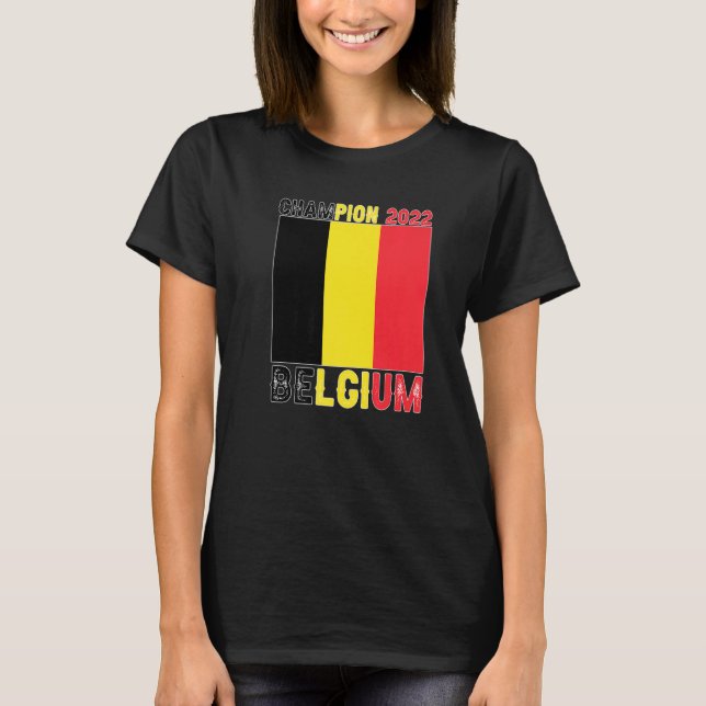 Belgium Champion Belgium Soccer Fan  2022 T-Shirt (Vorderseite)