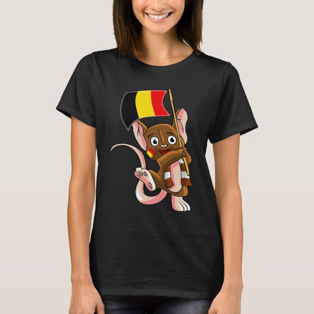 Belgium Fan Mouse T-Shirt (Vorderseite)
