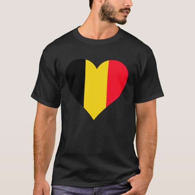 Belgium Flag Heart Belgium Gifts Love Belgium T-Shirt (Vorderseite)