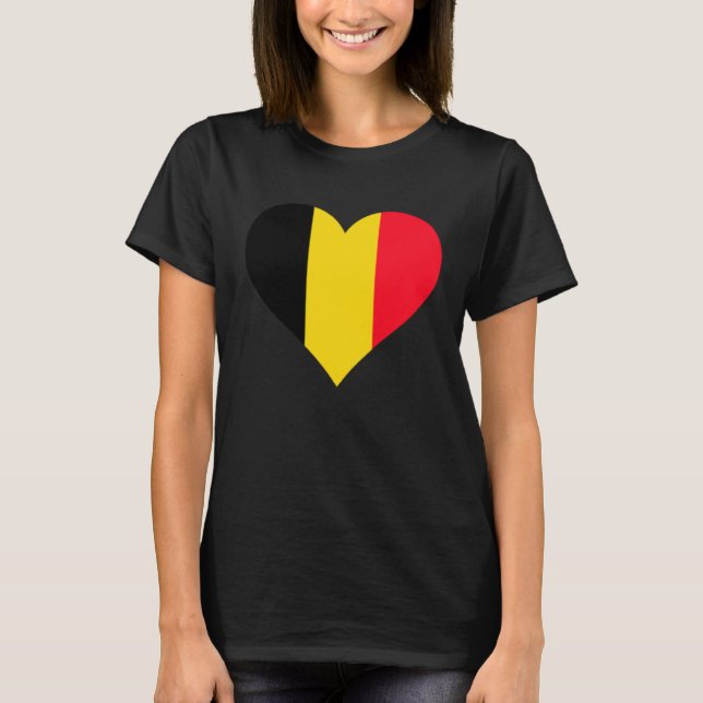 Belgium Flag Heart Belgium Gifts Love Belgium T-Shirt (Vorderseite)