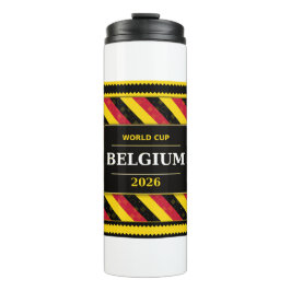 Belgium Football Fan Flag Colors Stripe Pattern Thermosbecher