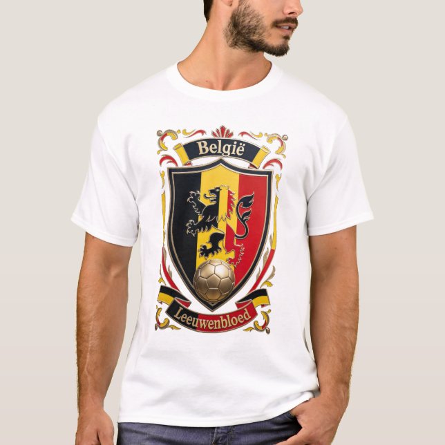 Belgium Lion Spirit, Belgian Bravery Gift T-Shirt (Vorderseite)