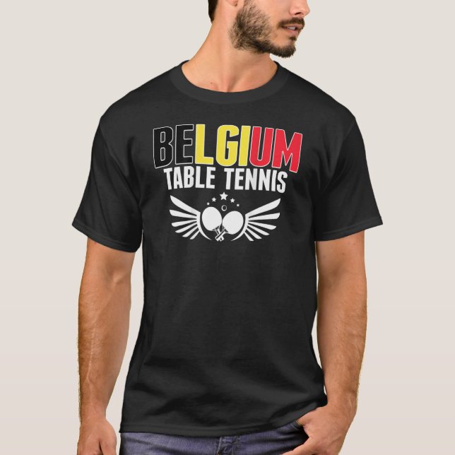 Belgium Ping Pong   Belgian Table Tennis Team Supp T-Shirt (Vorderseite)