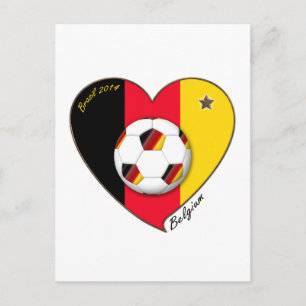 "BELGIUM" Soccer 2014. Fútbol Postkarte