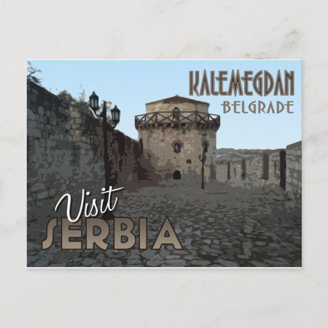 Belgrad, Kalemegdan, Serbien - Besuch von Serbien. Postkarte (Vorderseite)