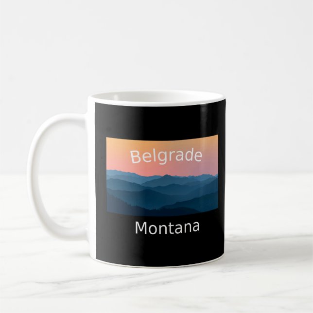 Belgrad Montana Mountain Sonnenuntergang Heimatsta Kaffeetasse (Links)