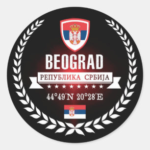 Belgrad Runder Aufkleber