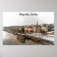 Belgrad Serbien Balkan Panoramasicht