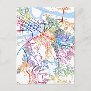 Belgrad Serbien City Map Postkarte