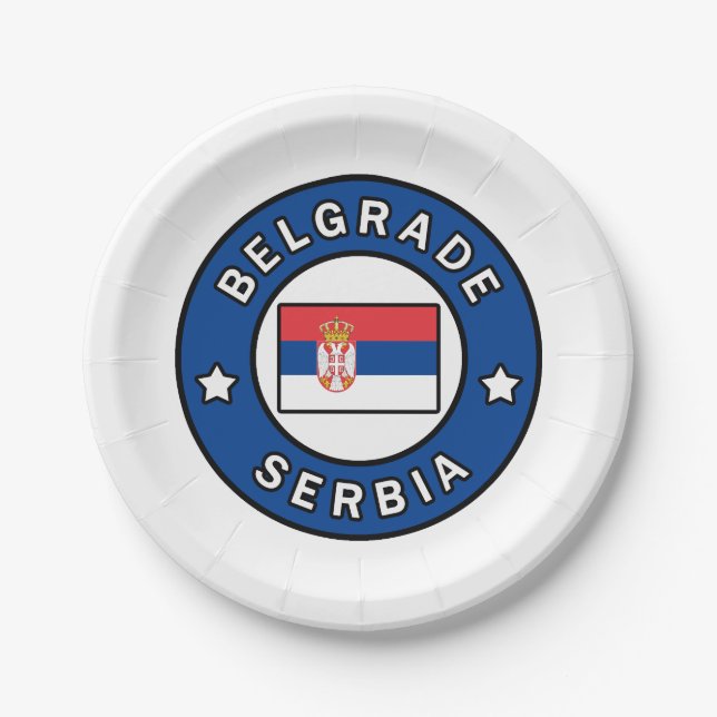 Belgrad Serbien Pappteller (Vorderseite)