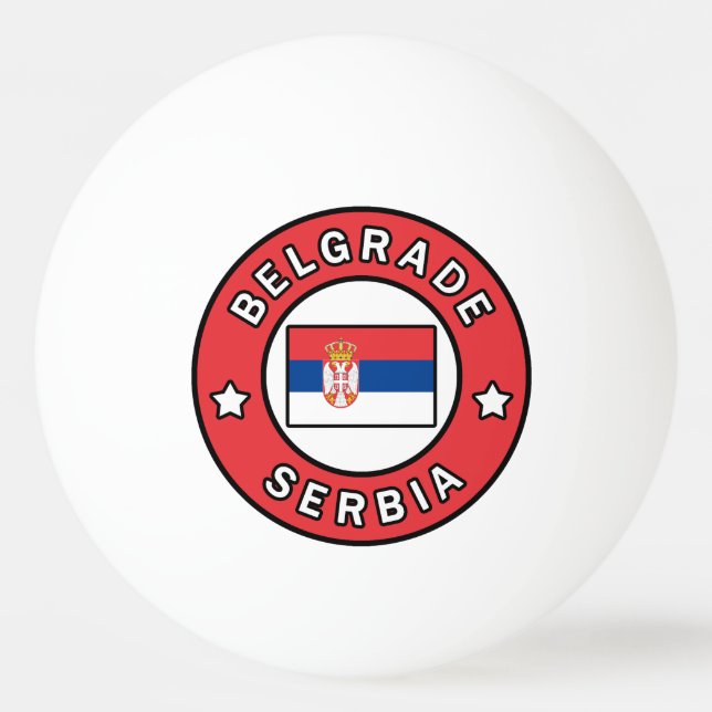 Belgrad Serbien Tischtennisball (Vorderseite)