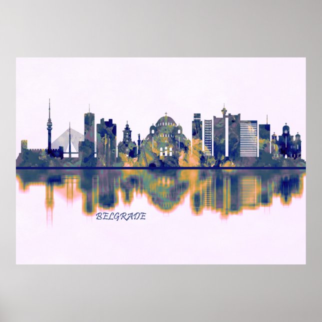 Belgrad Skyline Poster (Vorne)