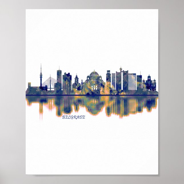 Belgrad Skyline Poster (Vorne)