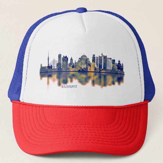Belgrad Skyline Truckerkappe (Vorderseite)