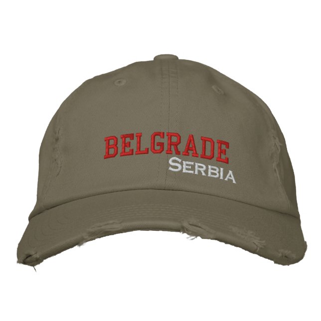 Belgrad Stadt Serbien Bestickte Kappe (Vorderseite)