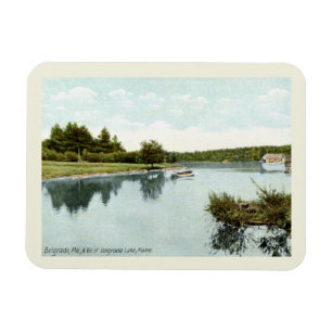 Belgrade Lake, Maine 1910 Vintage Style Magnet auf