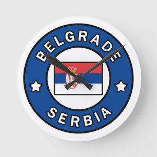 Belgrade Serbia Runde Wanduhr