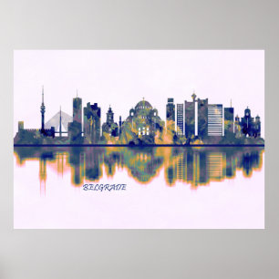 Belgrade Skyline Poster