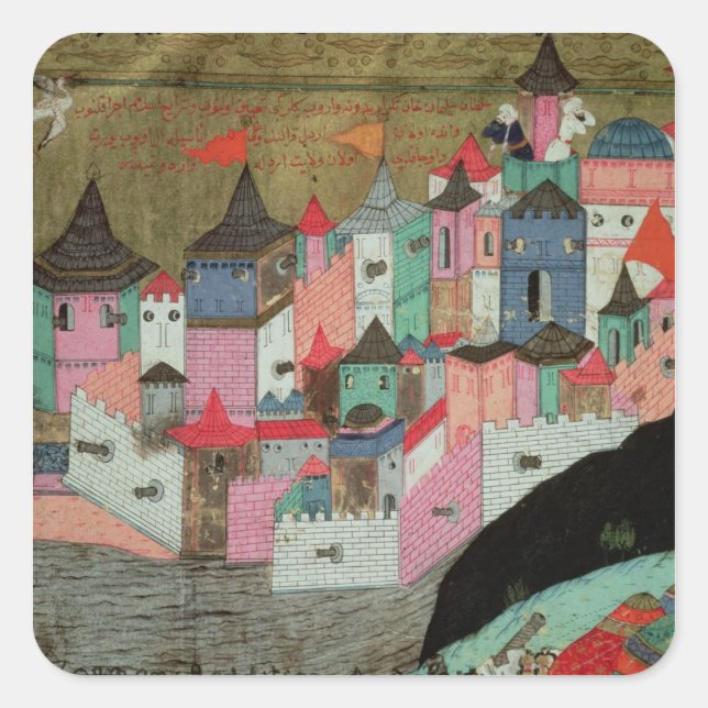 Belgrader Belagerung Quadratischer Aufkleber (Vorderseite)