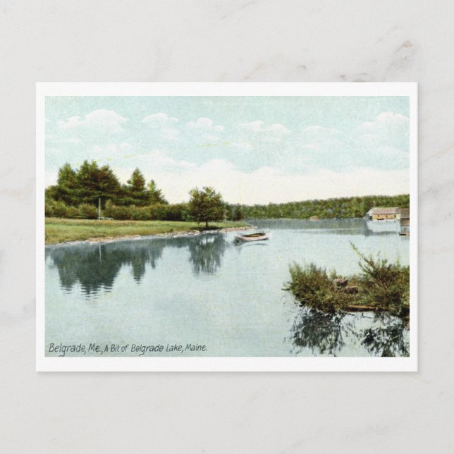 Belgrader See, Maine 1910 Vintag Postkarte (Vorderseite)