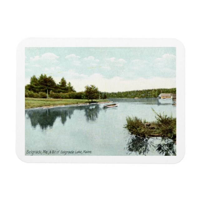 Belgrader See, Maine 1910 Vintage Postkarte Magnet (Horizontal)