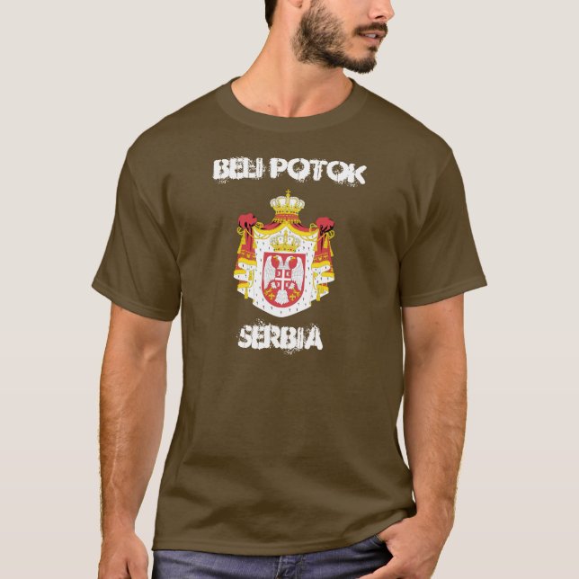 Beli Potok, Serbien mit Wappen T-Shirt (Vorderseite)
