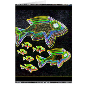 Belichtete Reflexion: Fische im Flut-Licht