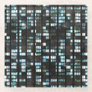 Belichtetes Fenstermuster Glasuntersetzer