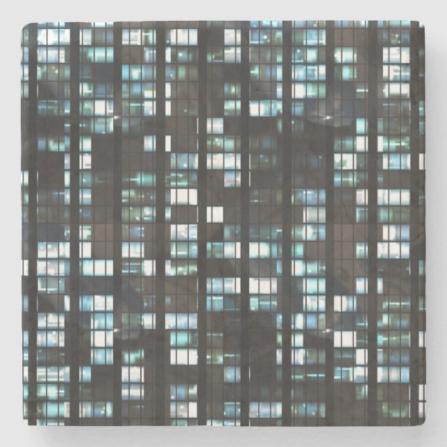 Belichtetes Fenstermuster Steinuntersetzer (Vorderseite)