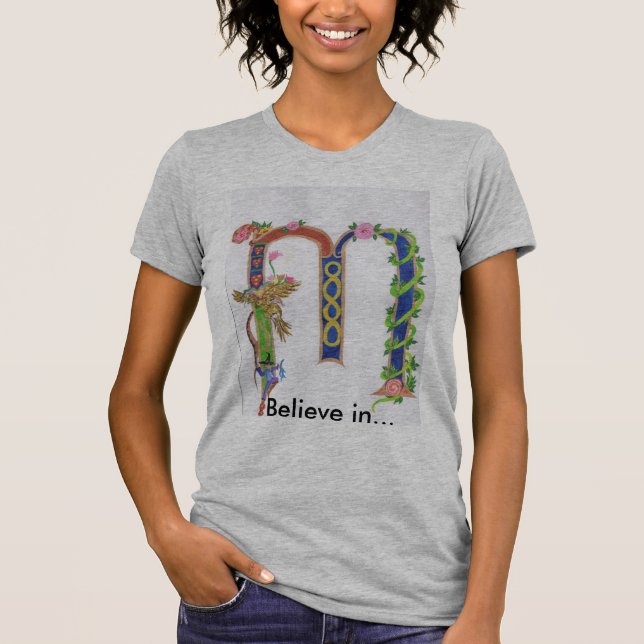 Belichtetes "m-" T - Shirt-Kleid T-Shirt (Vorderseite)