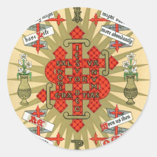 Belichtetes Symbol Weihnachten Runder Aufkleber