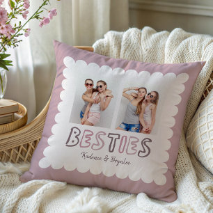 Beliebige Farben Gekerbter Custom 2 Foto-Beste-Fre Kissen