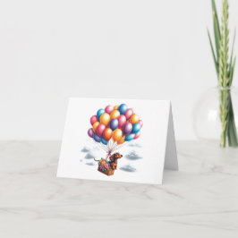 Beliebige Hot-Air-Ballon-Karte der Occasions-Dacke Karte