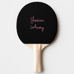 Beliebiger Name Coole editierbare rosa Schrift a Tischtennis Schläger