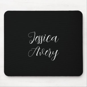 Beliebiger Name Elegante editierbare weiße Schri Mousepad