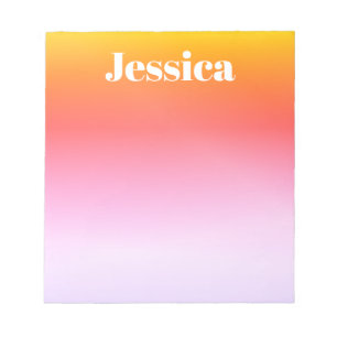 Beliebiger Name Retro-modern gestalteter Text Fa Notizblock