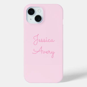 Beliebiger Name Süße rosa Kursivschrift Case-Mate iPhone Hülle