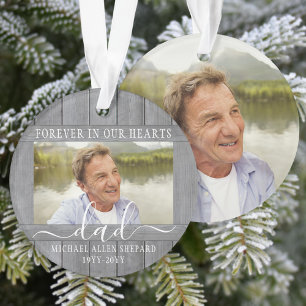 Beliebiger Text 2 Foto Gedenkstätte Einfaches Grau Ornament