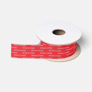 Beliebiger Text Name oder Nachname Personalisiert Satinband