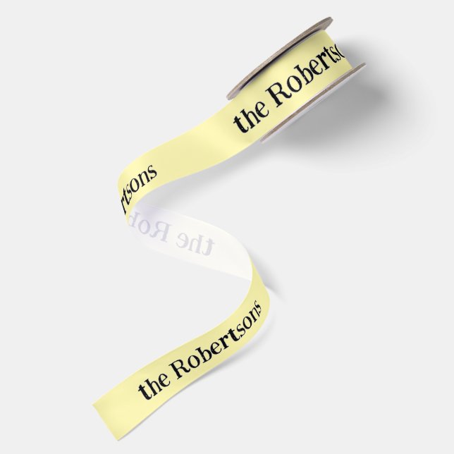Beliebiger Text Name oder Nachname personalisiert Satinband (Rückseite)
