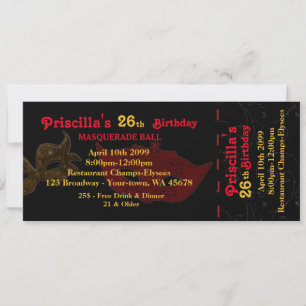 beliebiges Alter,26., Einladungsticket styl,Geburt Einladung