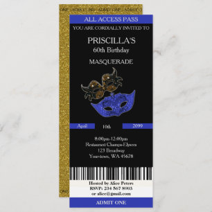 beliebiges Alter, 60., Einladungskarte Geburtstags Einladung