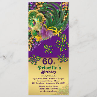 beliebiges Alter, 60., Einladungskarte Geburtstags Einladung